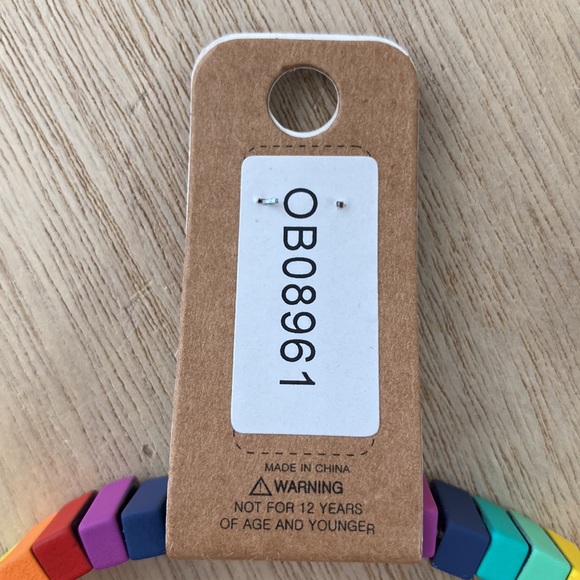 🎉HP🎉 Boutique Rainbow Enamel Block Stretch Bracelet 💗 Multi - Picture 11 of 11